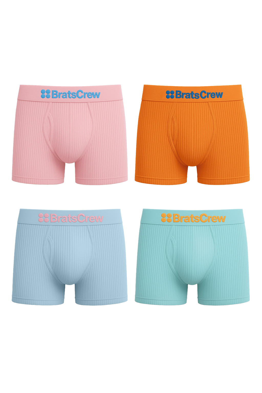 BratsCrew Men's Color Burst 4-Pack Boxer Briefs
