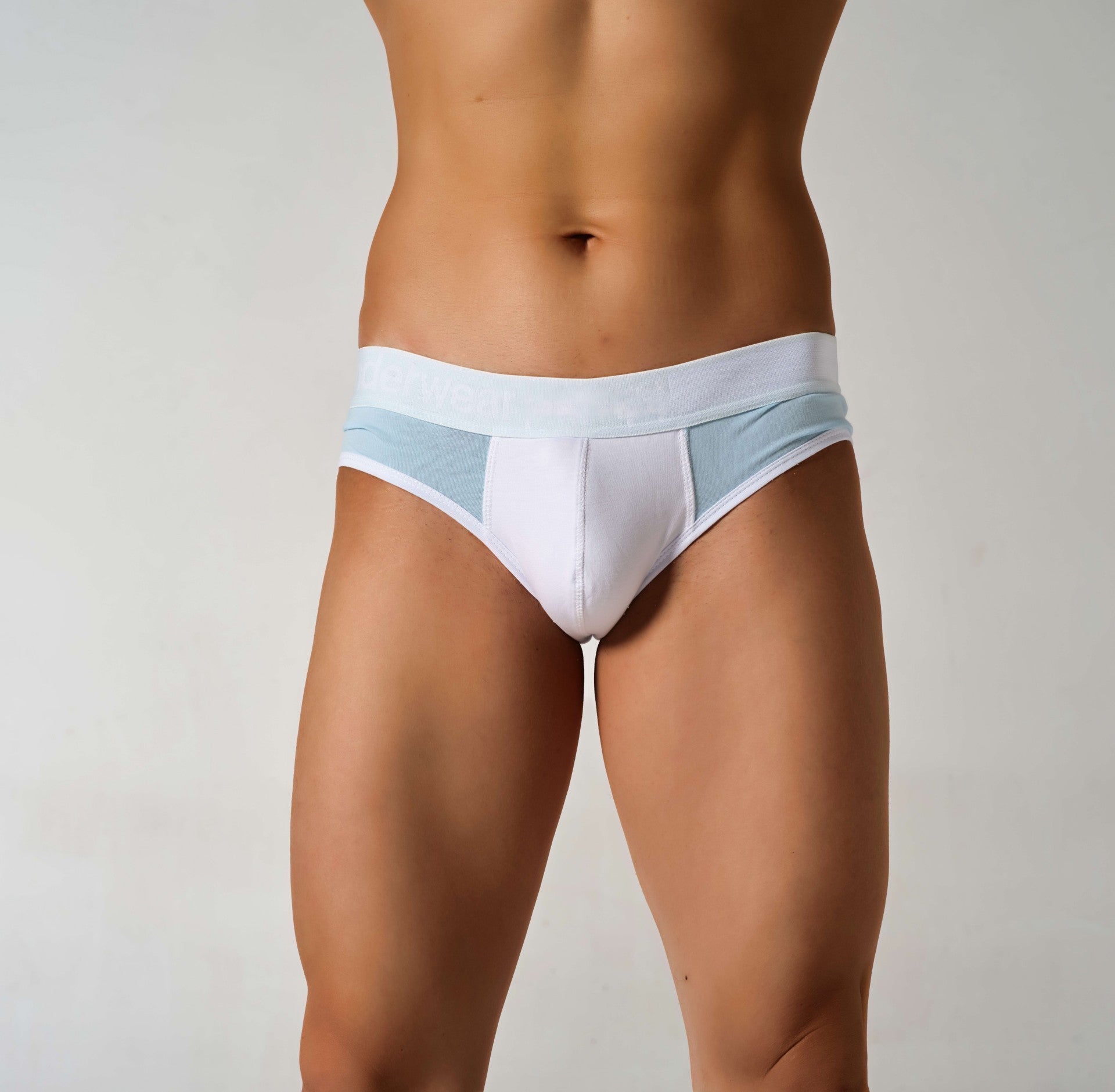 Men's Blue & White Briefs