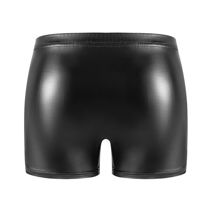 Mens Sexy Leather Shorts
