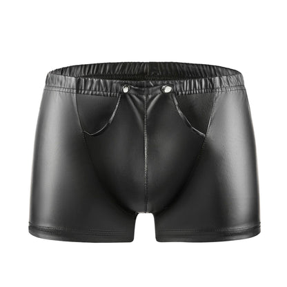 Mens Sexy Leather Shorts