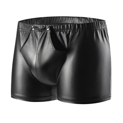 Mens Sexy Leather Shorts